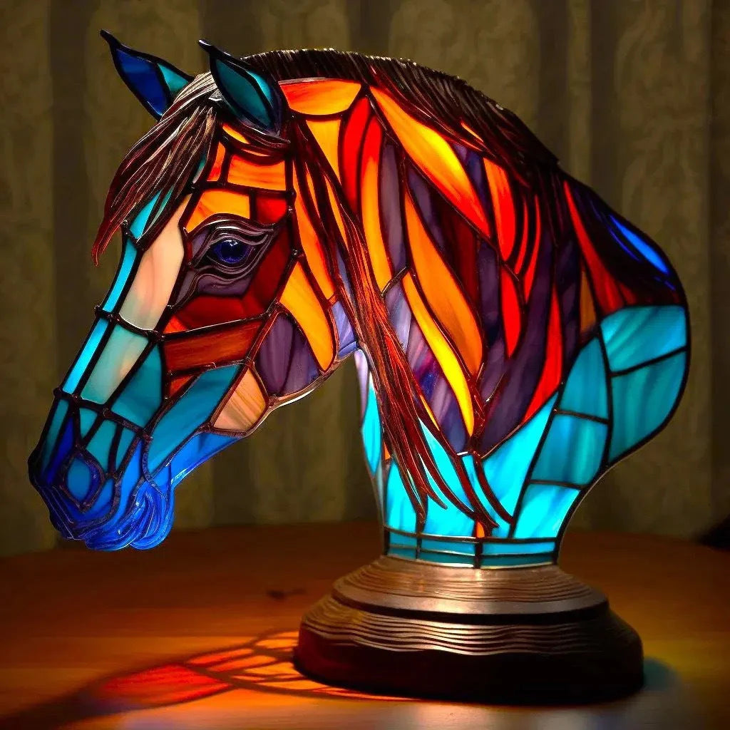 Pupuce – Lampe de table magique en verre coloré