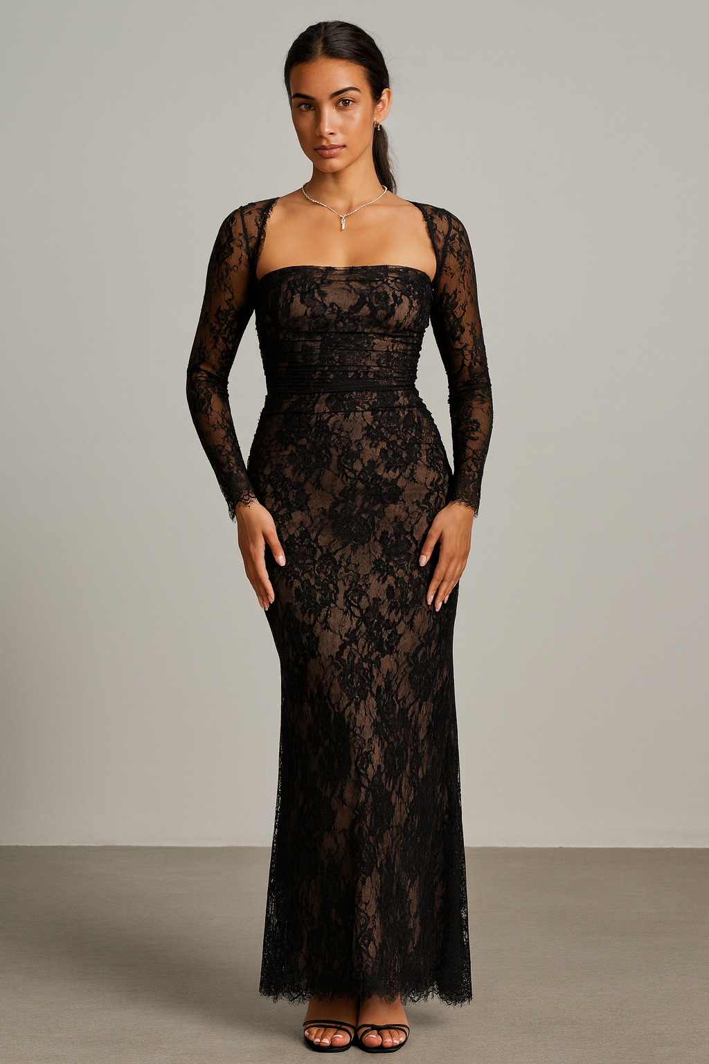 Méliora – Robe Élégante à Manches Longues